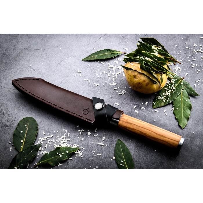 Forged Lederen Beschermhoes Santoku 14 cm